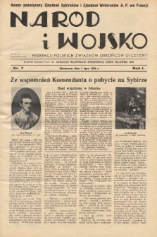 Naród i Wojsko : centralny organ Federacji Polskich Związków Obrońców Ojczyzny. 1934, nr 7