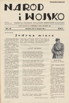 Naród i Wojsko : centralny organ Federacji Polskich Związków Obrońców Ojczyzny. 1934, nr 16