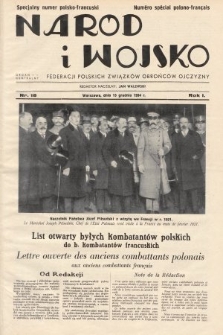 Naród i Wojsko : centralny organ Federacji Polskich Związków Obrońców Ojczyzny. 1934, nr 18