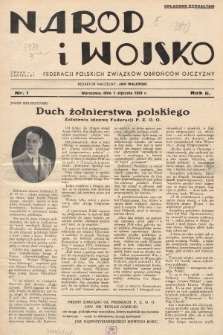Naród i Wojsko : centralny organ Federacji Polskich Związków Obrońców Ojczyzny. 1935, nr 1