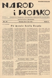 Naród i Wojsko : centralny organ Federacji Polskich Związków Obrońców Ojczyzny. 1935, nr 14