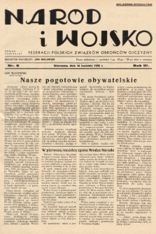 Naród i Wojsko : centralny organ Federacji Polskich Związków Obrońców Ojczyzny. 1936, nr 8