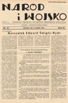 Naród i Wojsko : centralny organ Federacji Polskich Związków Obrońców Ojczyzny. 1936, nr 31