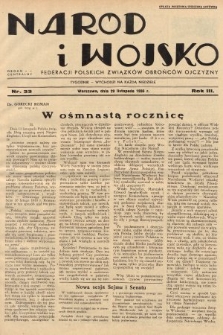 Naród i Wojsko : centralny organ Federacji Polskich Związków Obrońców Ojczyzny. 1936, nr 33