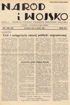 Naród i Wojsko : centralny organ Federacji Polskich Związków Obrońców Ojczyzny. 1936, nr 36-37