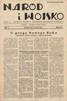 Naród i Wojsko : centralny organ Federacji Polskich Związków Obrońców Ojczyzny. 1937, nr 1