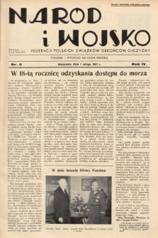 Naród i Wojsko : centralny organ Federacji Polskich Związków Obrońców Ojczyzny. 1937, nr 6