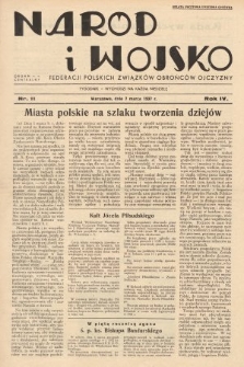 Naród i Wojsko : centralny organ Federacji Polskich Związków Obrońców Ojczyzny. 1937, nr 11