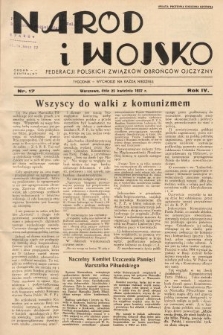 Naród i Wojsko : centralny organ Federacji Polskich Związków Obrońców Ojczyzny. 1937, nr 17