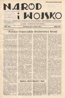 Naród i Wojsko : centralny organ Federacji Polskich Związków Obrońców Ojczyzny. 1937, nr 23