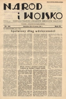 Naród i Wojsko : centralny organ Federacji Polskich Związków Obrońców Ojczyzny. 1937, nr 25