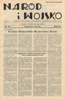 Naród i Wojsko : centralny organ Federacji Polskich Związków Obrońców Ojczyzny. 1937, nr 27