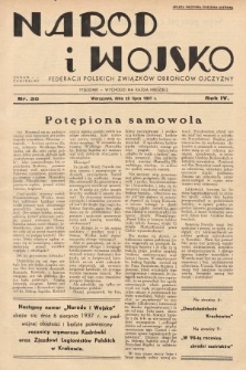 Naród i Wojsko : centralny organ Federacji Polskich Związków Obrońców Ojczyzny. 1937, nr 30