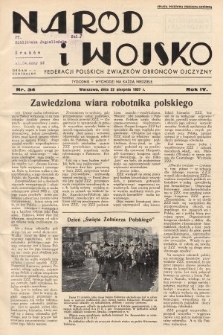 Naród i Wojsko : centralny organ Federacji Polskich Związków Obrońców Ojczyzny. 1937, nr 34