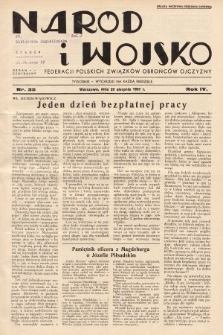 Naród i Wojsko : centralny organ Federacji Polskich Związków Obrońców Ojczyzny. 1937, nr 35