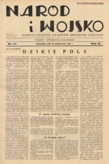 Naród i Wojsko : centralny organ Federacji Polskich Związków Obrońców Ojczyzny. 1937, nr 41