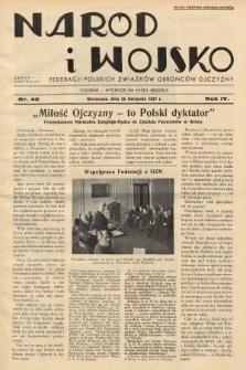 Naród i Wojsko : centralny organ Federacji Polskich Związków Obrońców Ojczyzny. 1937, nr 48