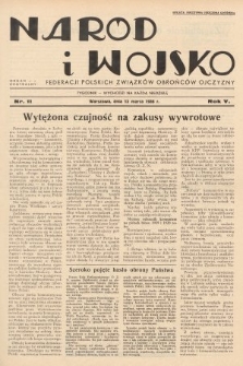 Naród i Wojsko : centralny organ Federacji Polskich Związków Obrońców Ojczyzny. 1938, nr 11