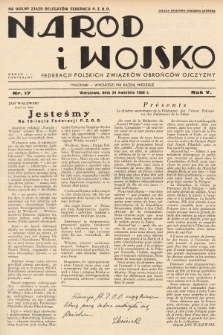 Naród i Wojsko : centralny organ Federacji Polskich Związków Obrońców Ojczyzny. 1938, nr 17