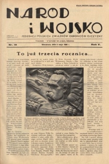 Naród i Wojsko : centralny organ Federacji Polskich Związków Obrońców Ojczyzny. 1938, nr 19