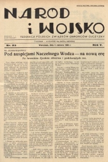 Naród i Wojsko : centralny organ Federacji Polskich Związków Obrońców Ojczyzny. 1938, nr 23