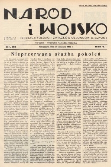 Naród i Wojsko : centralny organ Federacji Polskich Związków Obrońców Ojczyzny. 1938, nr 26