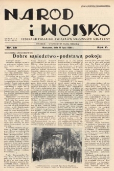 Naród i Wojsko : centralny organ Federacji Polskich Związków Obrońców Ojczyzny. 1938, nr 28