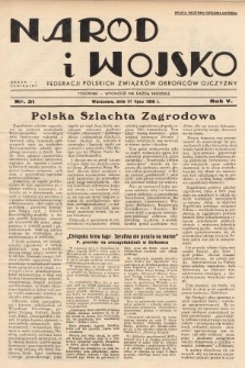 Naród i Wojsko : centralny organ Federacji Polskich Związków Obrońców Ojczyzny. 1938, nr 31