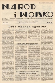 Naród i Wojsko : centralny organ Federacji Polskich Związków Obrońców Ojczyzny. 1938, nr 37