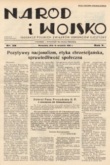 Naród i Wojsko : centralny organ Federacji Polskich Związków Obrońców Ojczyzny. 1938, nr 38