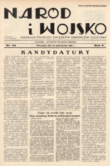 Naród i Wojsko : centralny organ Federacji Polskich Związków Obrońców Ojczyzny. 1938, nr 43