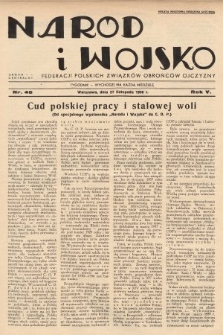 Naród i Wojsko : centralny organ Federacji Polskich Związków Obrońców Ojczyzny. 1938, nr 48