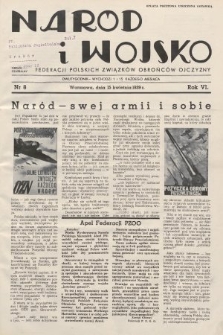 Naród i Wojsko : centralny organ Federacji Polskich Związków Obrońców Ojczyzny. 1939, nr 8