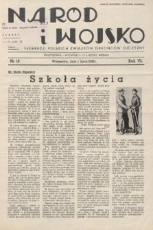 Naród i Wojsko : centralny organ Federacji Polskich Związków Obrońców Ojczyzny. 1939, nr 13
