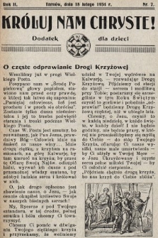 Króluj nam Chryste : dodatek dla dzieci. 1934, nr 7