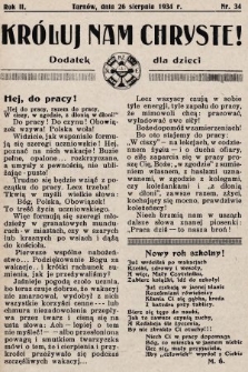 Króluj nam Chryste : dodatek dla dzieci. 1934, nr 34