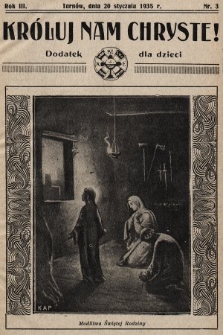 Króluj nam Chryste : dodatek dla dzieci. 1935, nr 3