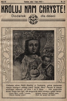 Króluj nam Chryste : dodatek dla dzieci. 1935, nr 27