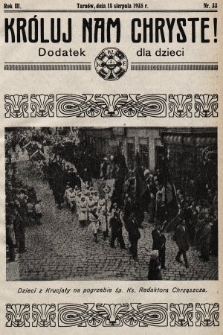 Króluj nam Chryste : dodatek dla dzieci. 1935, nr 33