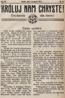 Króluj nam Chryste : dodatek dla dzieci. 1935, nr 44
