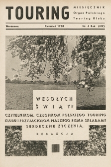 Touring : organ Polskiego Touring Klubu. 1938, nr 4