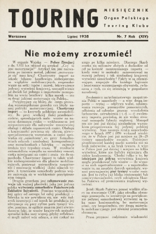 Touring : organ Polskiego Touring Klubu. 1938, nr 7
