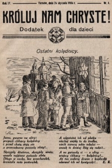 Króluj nam Chryste : dodatek dla dzieci. 1936, nr 4