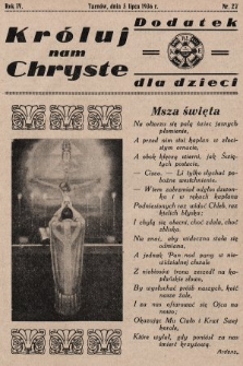 Króluj nam Chryste : dodatek dla dzieci. 1936, nr 27