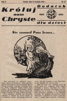 Króluj nam Chryste : dodatek dla dzieci. 1936, nr 37