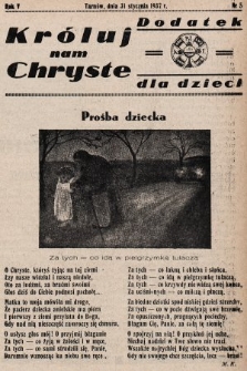 Króluj nam Chryste : dodatek dla dzieci. 1937, nr 5