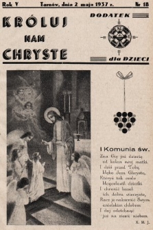 Króluj nam Chryste : dodatek dla dzieci. 1937, nr 18