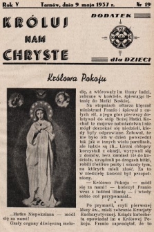 Króluj nam Chryste : dodatek dla dzieci. 1937, nr 19