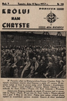 Króluj nam Chryste : dodatek dla dzieci. 1937, nr 28