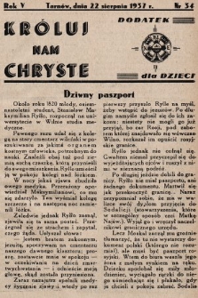 Króluj nam Chryste : dodatek dla dzieci. 1937, nr 34